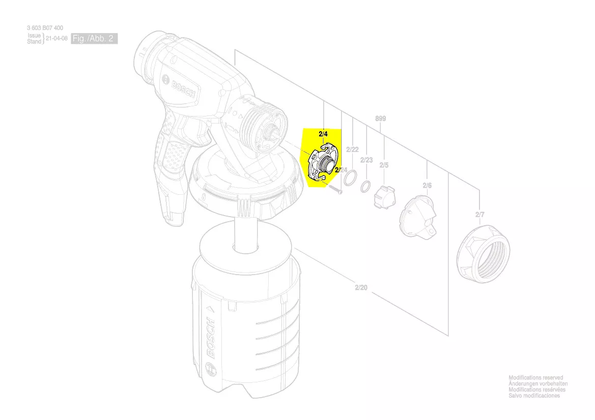 insert puvérisateur réf. 2 609 006 613 Bosch